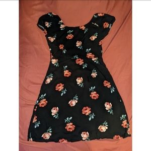 Hollister Black Floral Sun Dress